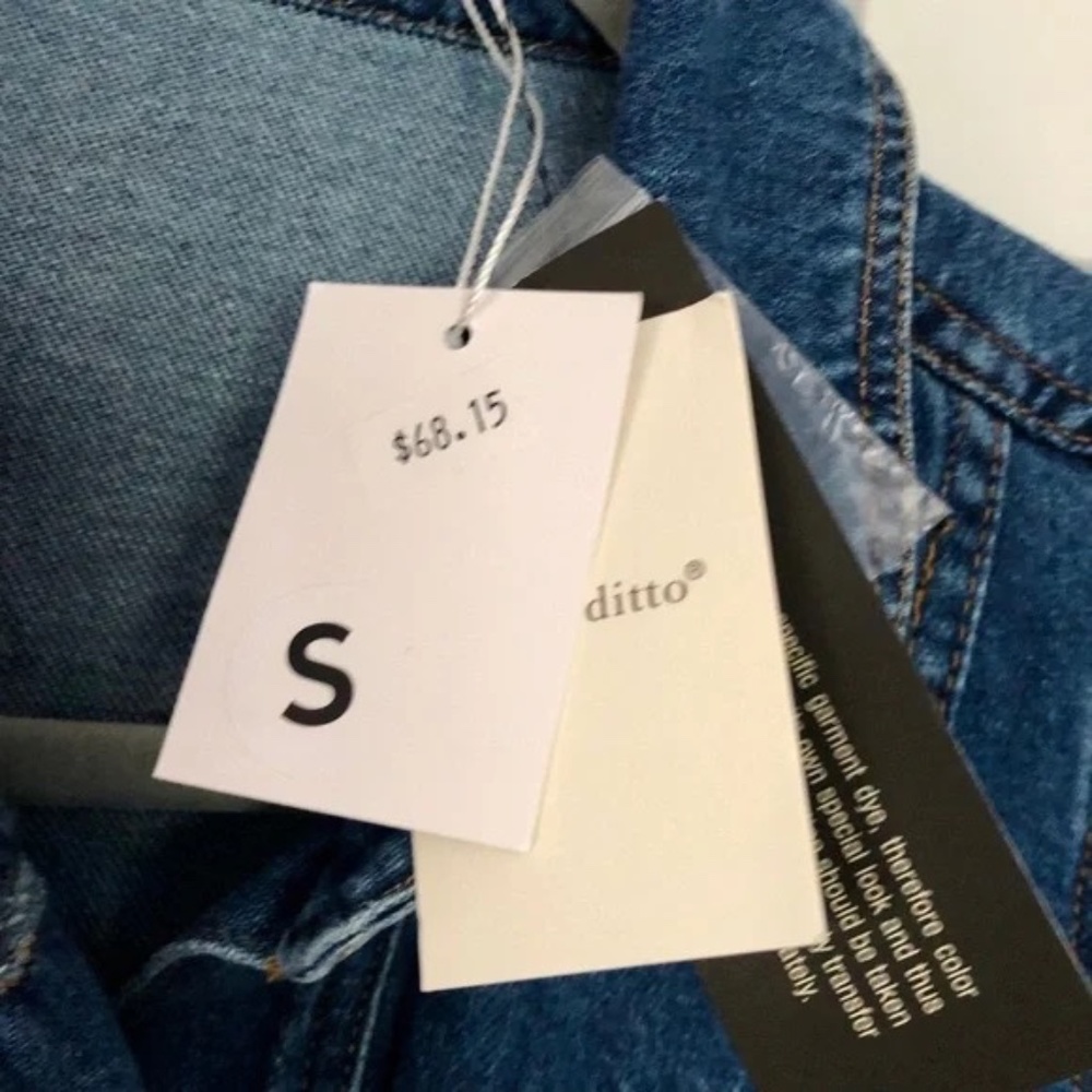 denim mini shirtdress S - Picture 5 of 8